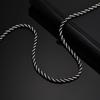 Black Silver Color Twisted Chain Neckace for Men,50-55cm Stainless Steel Chain Links Collars,New Trendy Accessories