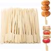 100Pcs Bamboo Skewers 9/12/15/18cm Barbecue Kebabs Skewers Burger Sandwich Skewers Bamboo Sticks for BBQ Cocktail Shish Kabobs