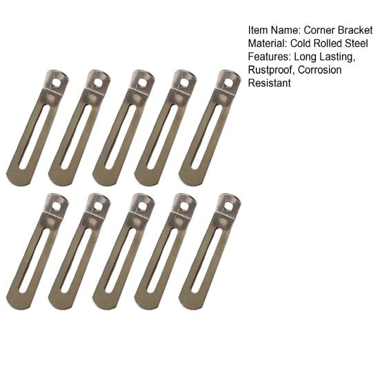 10Pcs Brace Angle Bracket Corner Fixture Brackets Rustproof Corrosion Resistant Right-Angle Corner