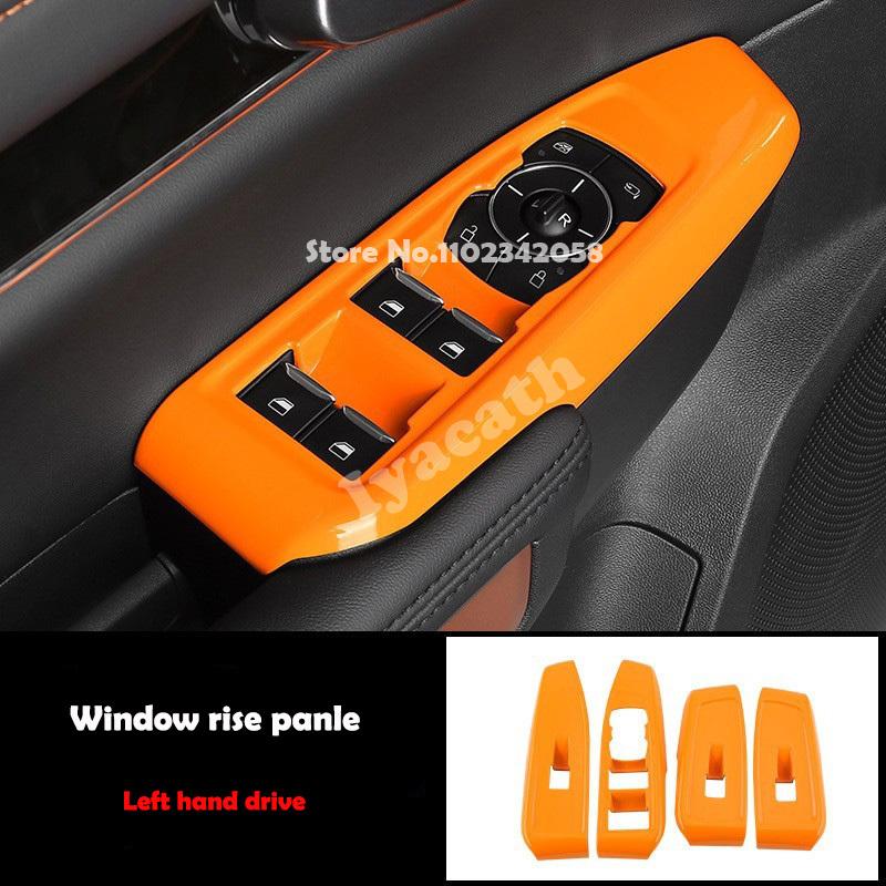 LHD RHD For Ford Ranger Wildtrak T9   2024 ABS yellow gear shift panle steering wheel Central Screen trument cover
