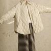Womens Lightweight Down Jacket With Turn-Down Collar Loose Fit Winter Daily Wear