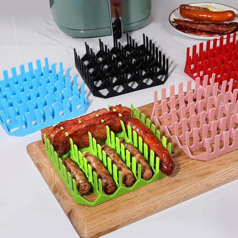 1 Adet Silikon Air Fryer Tepsisi Kızartma Kafesi Kalıp Sepet Tencere Yeniden Kullanılabilir Köpek Pastası Rafı Ev Partisi Pişirme Aksesuarları