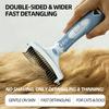 Double Sided Pet Grooming Brush with Stainless Steel Pins and Soft Bristles for Removing Loose Hair and Detangling Fur Suitable for Dogs and Cats