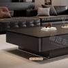 Italian Style Black Slab TV Stand Cabinet Set Coffee Table Living Room Luxury Modern Side End Table Home Furniture Decor