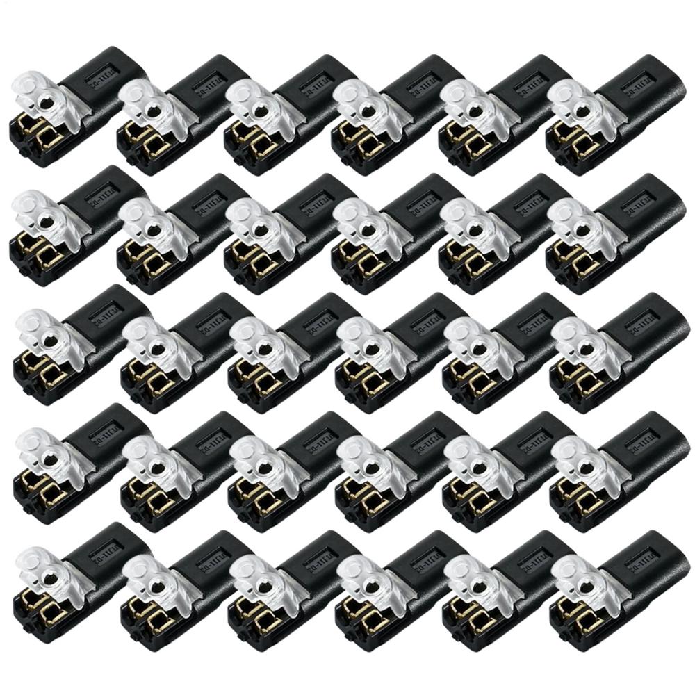 

30pcs 2 Pin Connector No Stripping Adapter Multi-Purpose LED Connector For Automotive Car Modification Home Improvement