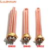 Element de încălzire a apei din cupru LUJINXUN DN32 (41mm) DN40(47mm) DN50(58mm) Încălzitor Tubular cu Rezistență 110V/220V 3/4.5/6/9/12KW 1 BUC