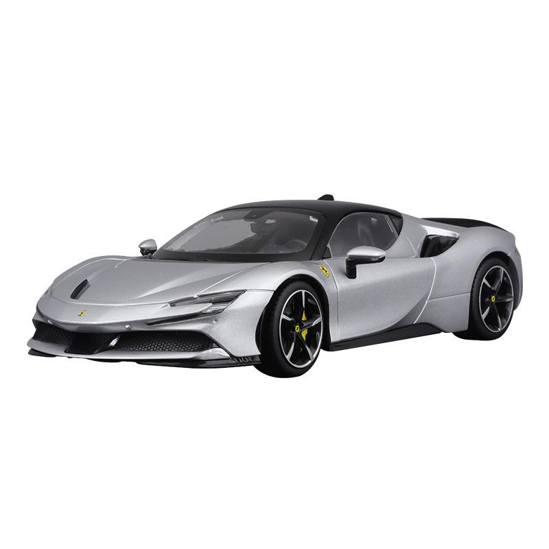 Bburago 1:18 SF90 Deluxe Alloy Model Car - Metal Ornament Collection, Ideal Gift for Boys