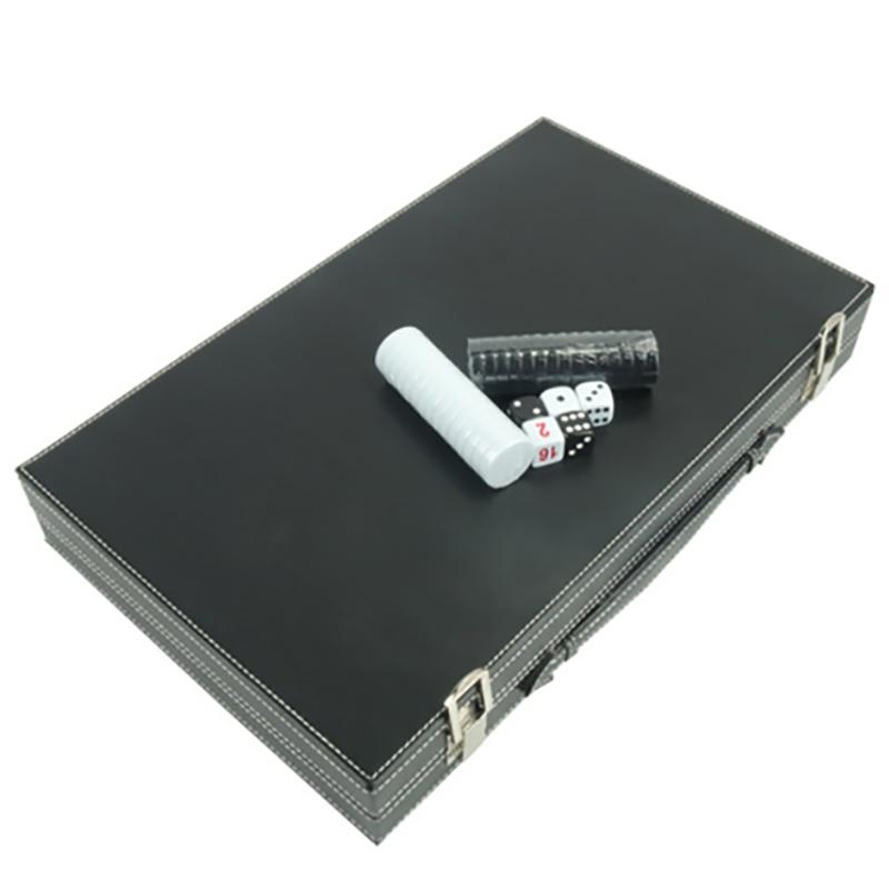 New-Backgammon Set-Classic For Adults Board Game For Antique Backgammon Set Family Game Set Leather Chess Box Nice Gift