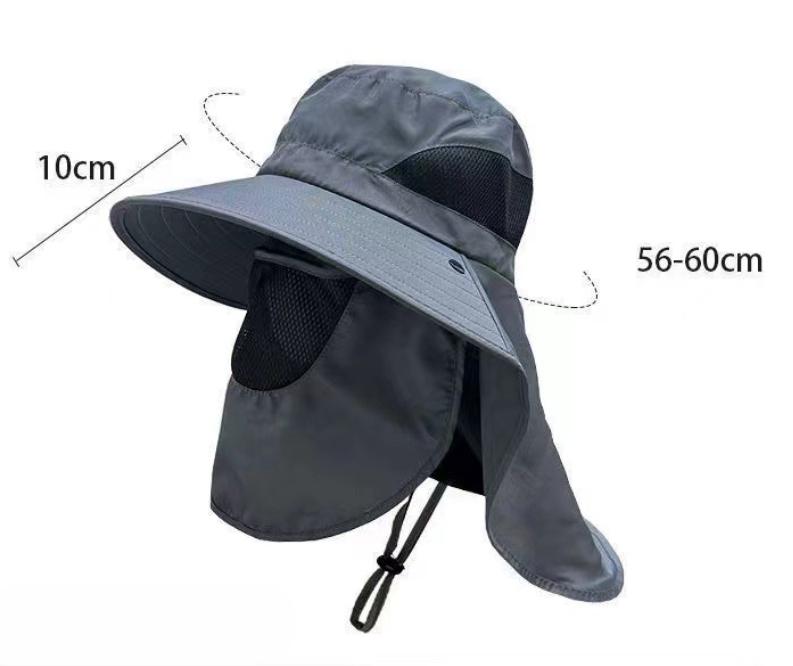 Sommer-Sonnenhüte UV-Schutz Outdoor Jagd Angelkappe für Männer Frauen Wandern Camping Visier Bucket Hat Neck Flap Fisherman Hat