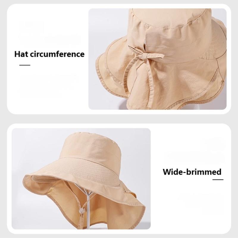 Sun Protective Wide Brims Fisherman Hat With Large Neck Covers For Outdoor Activity Hiking And Beach Camping Accessory