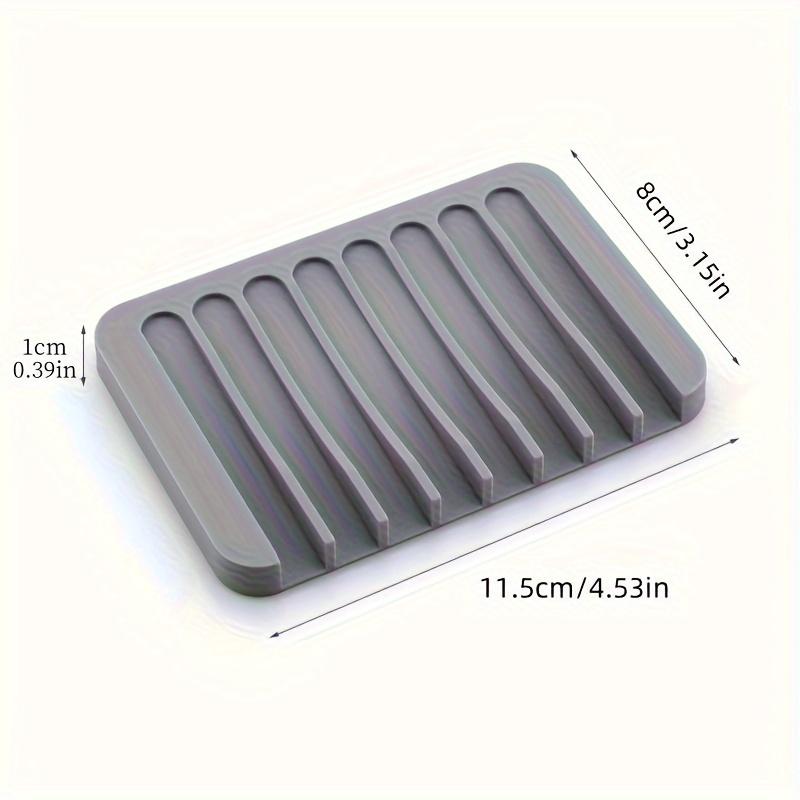 1 Pcs Self-Draining Soap Dish,Silicone Soap Holder,Multifunctional No-Punch Non-Slip Storage Rack Drain Mat for Bathroom Kitchen