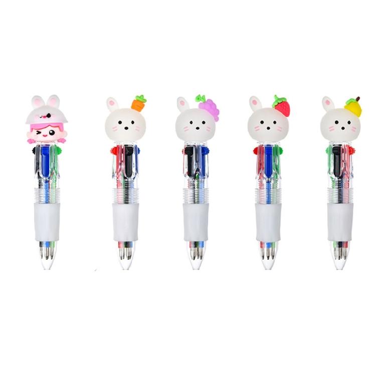 

Retractable Multicolored Pen 4-Color-in-1 Writing Pens Multicolored Ballpoint Pen for School Office Supplies