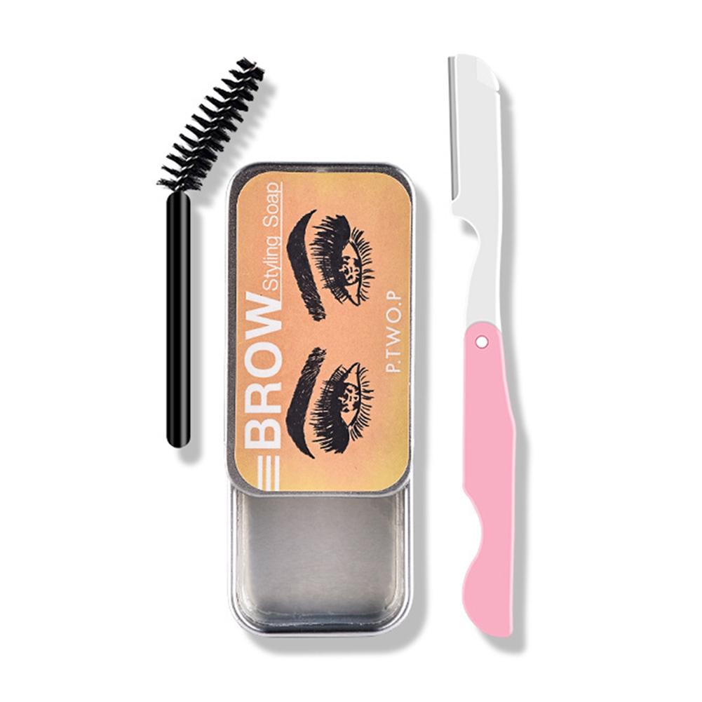 

Eyebrow gel transparent wax for styling fixing long-lasting with brush ORANGE-ONE-SIZE