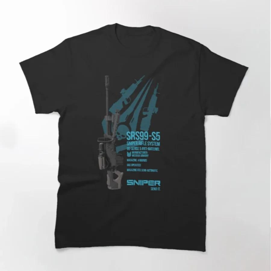 

SRS99S5 AM Sniper Rifle TShirt 100 Cotton ONeck Summer Short Sleeve Casual Mens Tshirt Size S3XL S