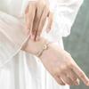Silver Crushed Wealth Jade Peace Buckle Bracelet - Women's 2025 Edition Bangle, Qixi Festival Gift for Girlfriend