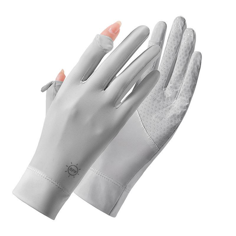 Women's UV Protection Ice Silk Touchscreen Gloves for Outdoor Cycling and Driving - Non-slip, Lightweight, Summer Wear