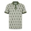 Pretty Green Mens Argyle Knitted Collared Polo Shirt