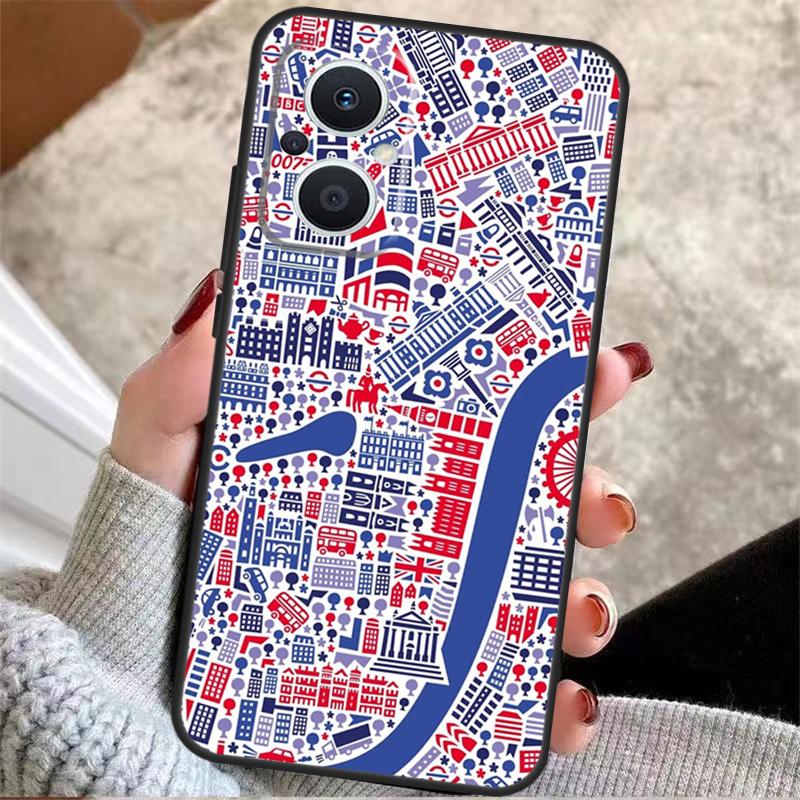 London British Union Jack For OPPO Reno 14 10 11 12 13 Pro 7 8 Lite 8T 11F 12F 13F 14F OPPO Find X9 X8 X5 X6 Pro Case