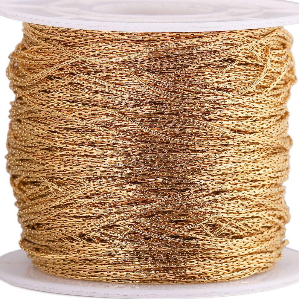 5 Meter/lot 0.6mm/0.8mm/1mm/1.2mm Stainless Steel Tiny Gold Color Cable Chains for Diy Jewelry Making Wholesale Bulk Chain