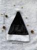 1pc-Christmas Black Red Plush Hat Santa Novelty Hat Kids Christmas Decorations For New Year Home Santa Claus Gift Party Supplies