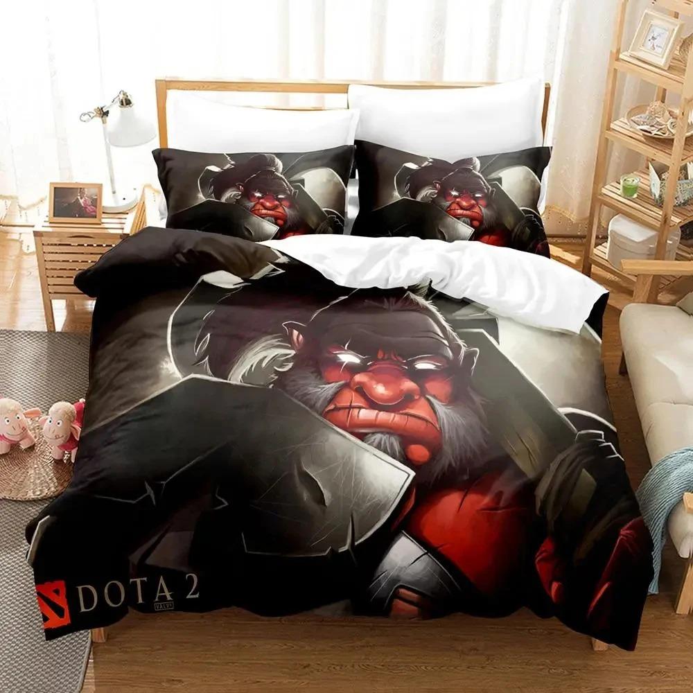 3D Print Fashion Dota 2 Game Bedding Set Boys Girls Twin Queen King Size Duvet Cover Pillowcase Bed Boys Adult Bedroom