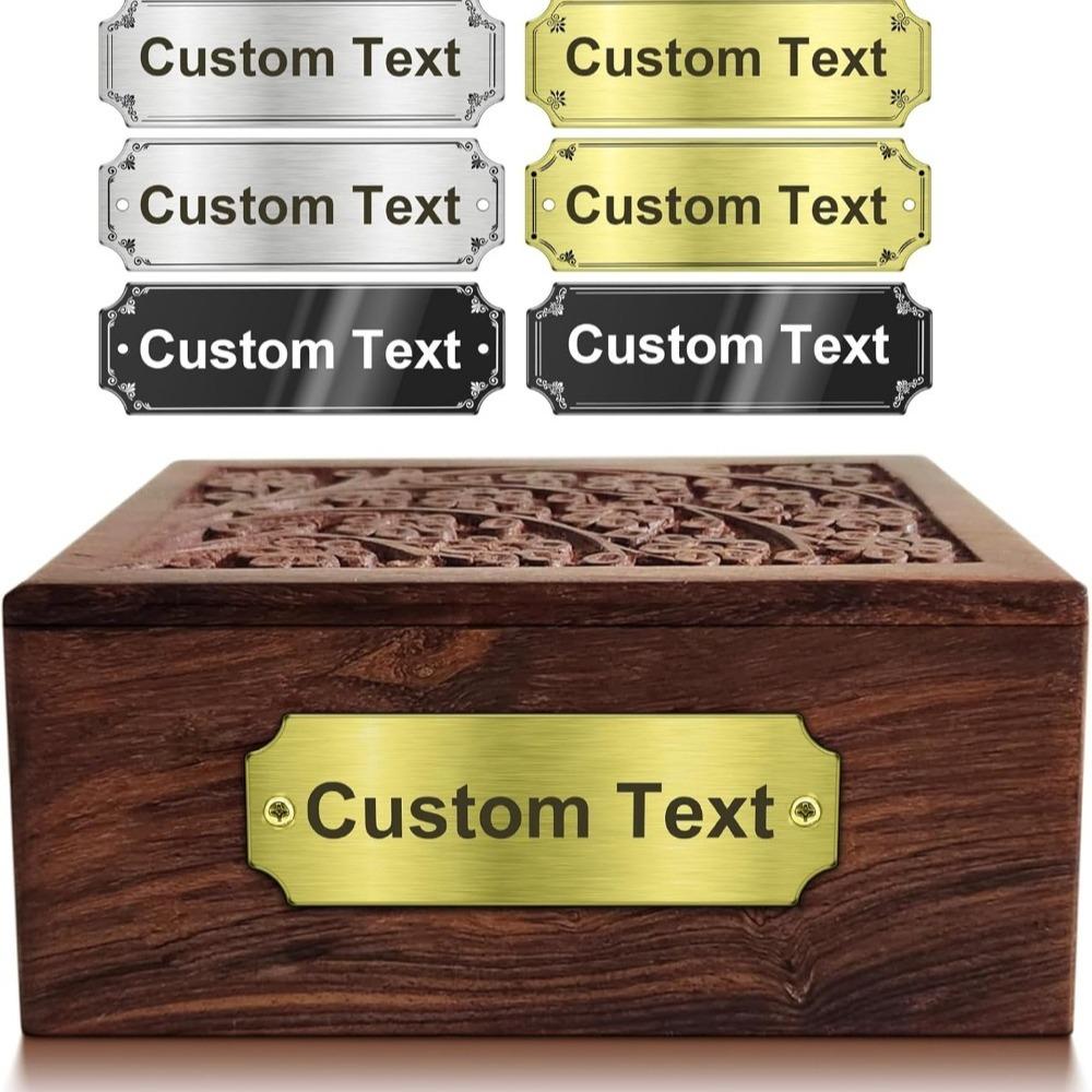 Custom Engraved Stainless Steel Name Plate - Personalized Your Text, Name Tag, Badge, Label, Sign , Award, Memorial, Graduation Plaque