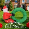 3.3FT Inflatable Toy swim ring Santa Claus Xmas Yard Lawn Party Decoration with LED Lit Christmas Home Supplies Ornaments Gift