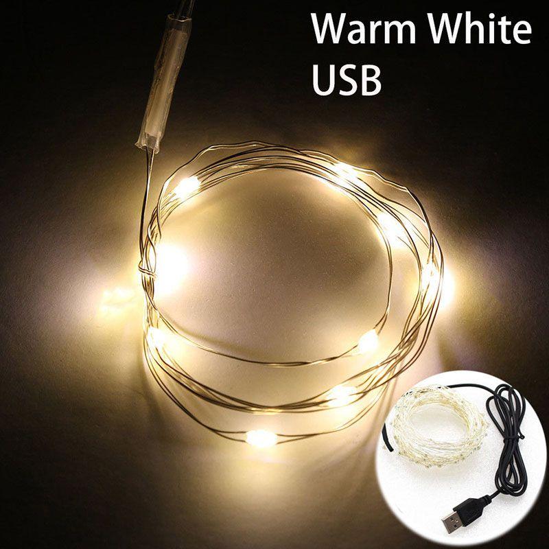 Premium 5/10m Usb Led Copper Wire Fairy Light Strip Lamp For Timeless Home Decor