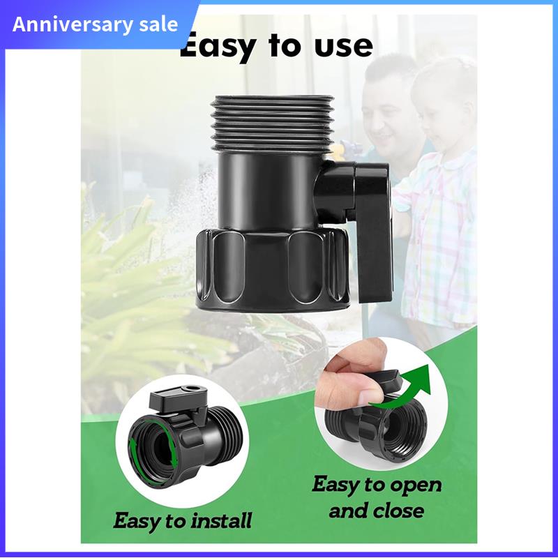 AD23-12 Pack 3/4Inch Garden Hose Shut Off Valve- Standard Water Shutoff Valve Shut-Off Ball Valve Thread Connector Coupling