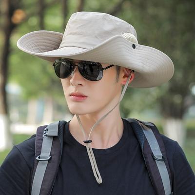 Increased Brim Sun Hat Men's Spring and Summer Big Brim Sunscreen Fishing Fisherman Hat Outdoor