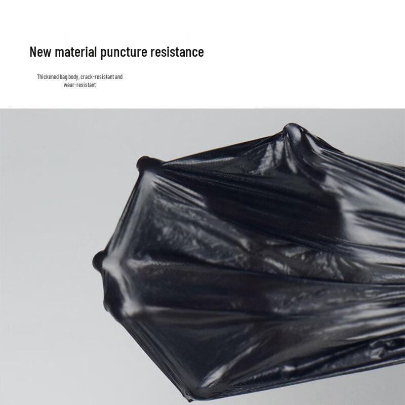 Yilijia Large Black Flat-Mouth Trash Bags
