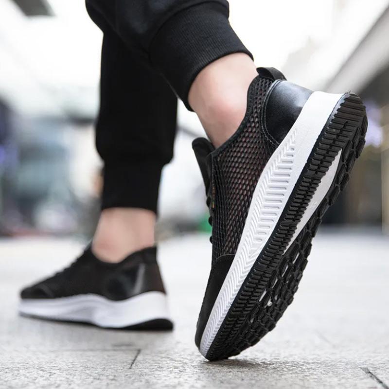 Męskie letnie trampki z siateczki Modne bieganie Trendy Casualowe buty męskie