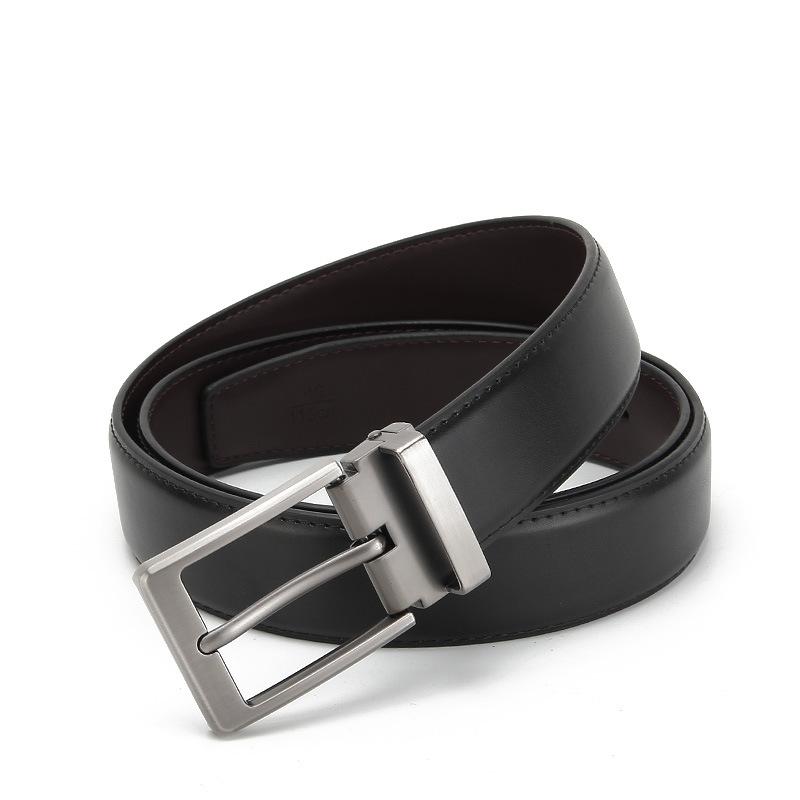 Needle Buckle Men's Belt Real Cowhide Korean Business and Casual Second Layer Cowhide Belt Men's Belt