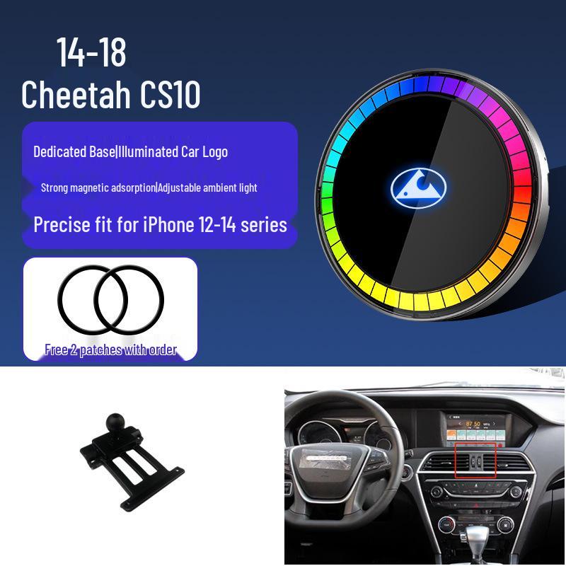 

Cheetah CS10/CS9 Magnetic Wireless Car Charger Mount with LED Light for Apple Devices