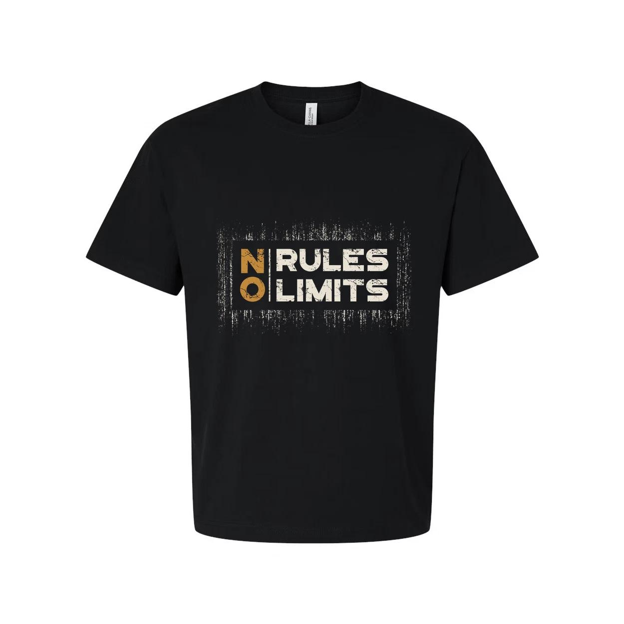 

Unisex No Rules No Limits Graphic T Shirt White Short Sleeve Cotton Breathable T 4XL