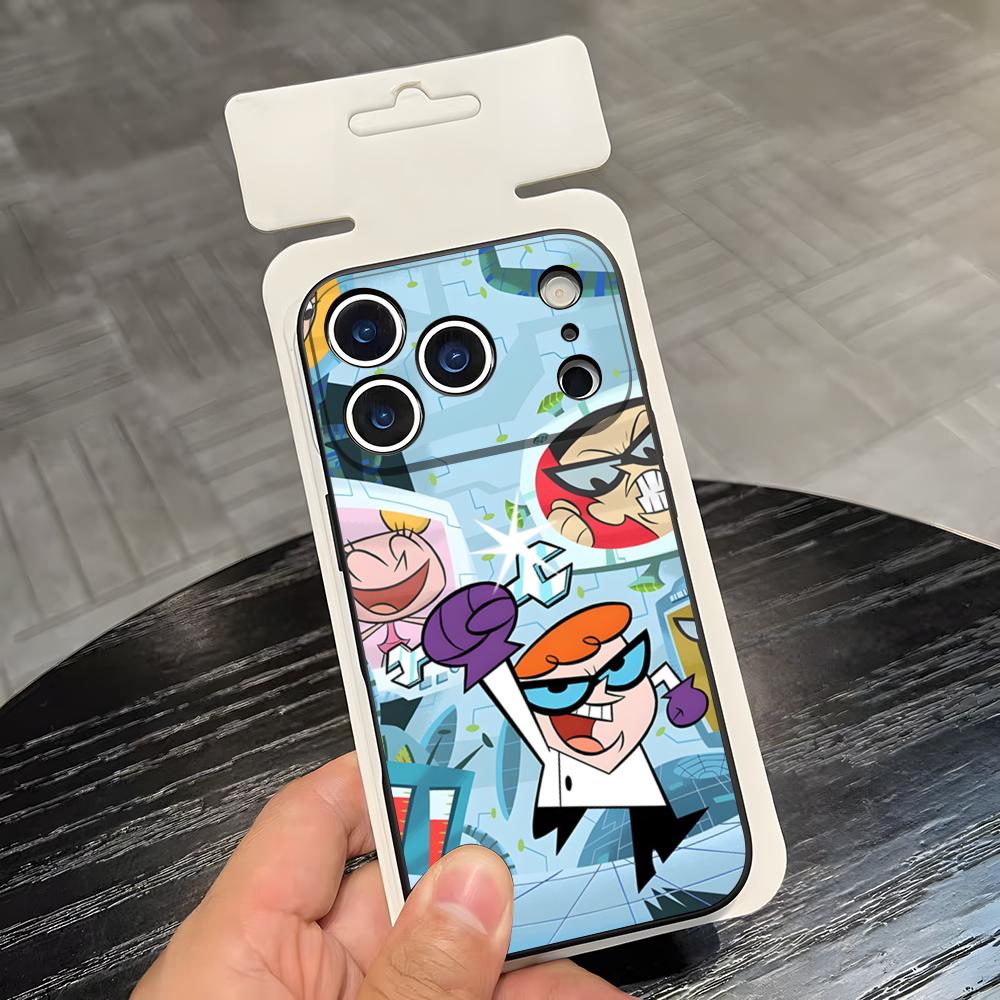 Cartoon D-Dexters L-Laboratory Phone Case For IPhone 17 Air 16 E Pro Max 15 14 13 Mini 12 Pro 11 Max Plus Black Soft Shell
