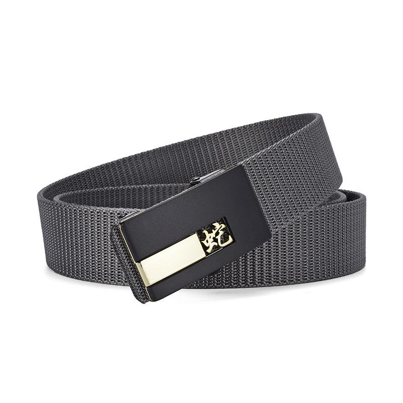 Zodiac Toothless Canvas Belt Simple Automatic Buckle Imitation Nylon Belt Casual Men'S Belt