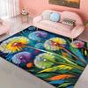 Multiple Sizes Colorful Dandelion Art Pattern Rug Carpets for Bedroom Living Room Sofa Mat Creative Door Mat Home Decor