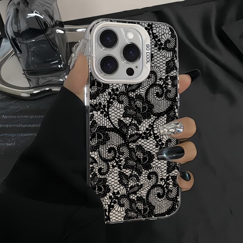 Exquisite Spitzenblume Trendiges Muster Handyhülle Für Samsung Galaxy A56 5G A36 A26 A25 A24 A16 S26 S25 Ultra S24 FE S23 S22 Abdeckung