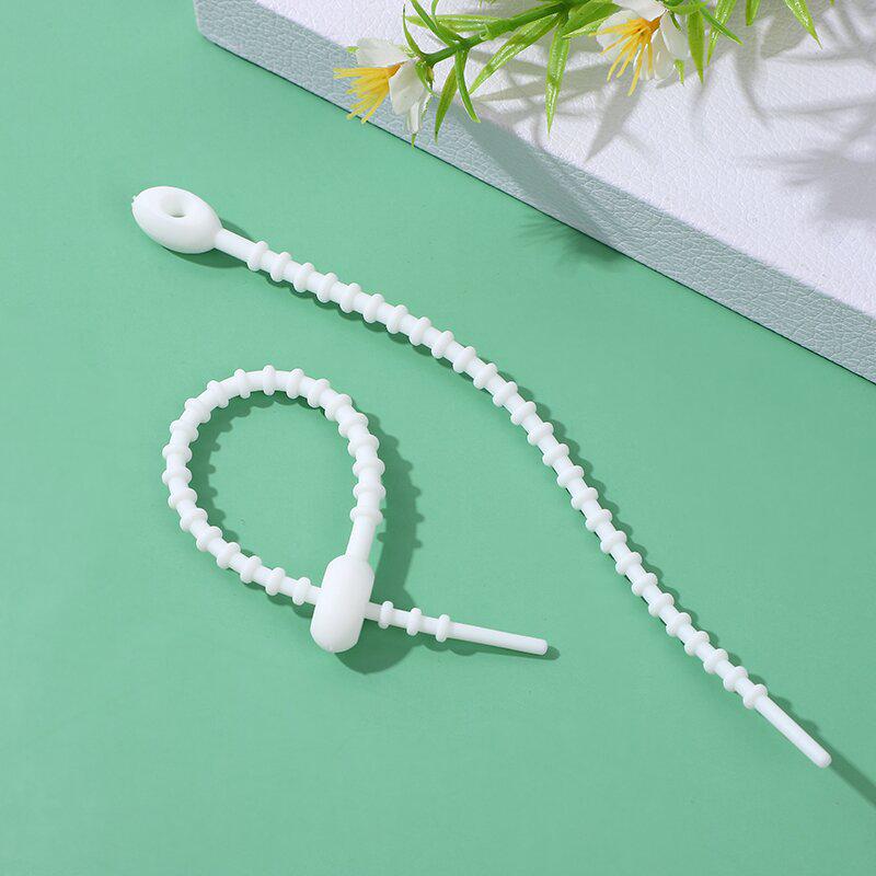 Self-Locking Silicone Cable Tie - Cartoon DIY Key Ring Reusable Clip