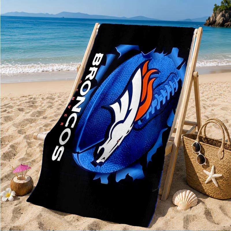 Denver Broncos Logo Strandtuch, Schnelltrocknend, Pflegeleicht, Geeignet für Fitness und Strandurlaub, Sport-Essential