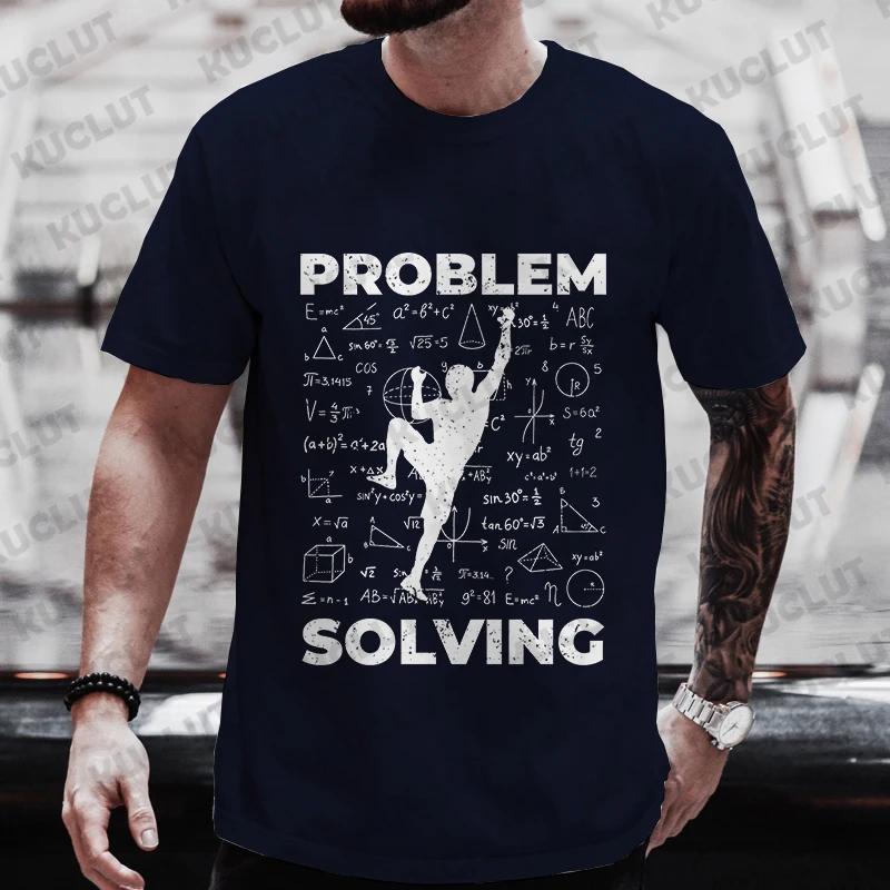 

Rock Climbing T Shirt for Women Men Bouldering Tee Problem Solving Math Top Sport Climber T-shirt Short Sleeve Loose Clothing S