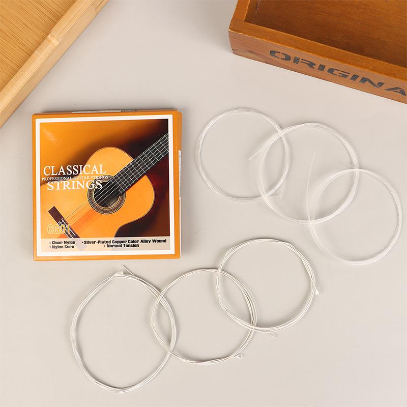 2Set Classical Guitar Strings Nylon Core Basses Silver Plated Copper Alloy Wound Strings Normal Tension / 6-String Set (028-043)