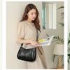Retro Soft Leather Shoulder Bag Multi Pocket Solid Color Crossbody Bag Perfect for Business Trips Grocery Shopping