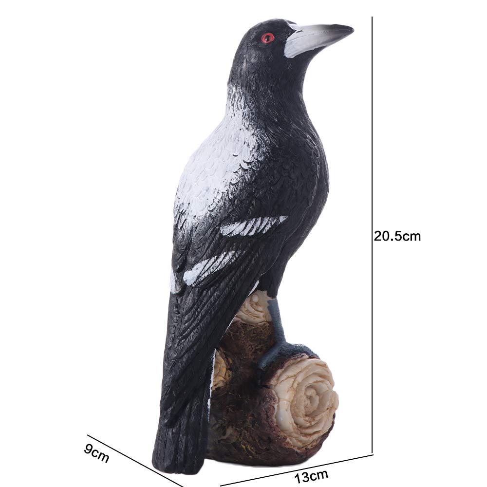 Resin Simulation Magpie Ornament Cute Animal Miniatures Figurine Bird Statue Office