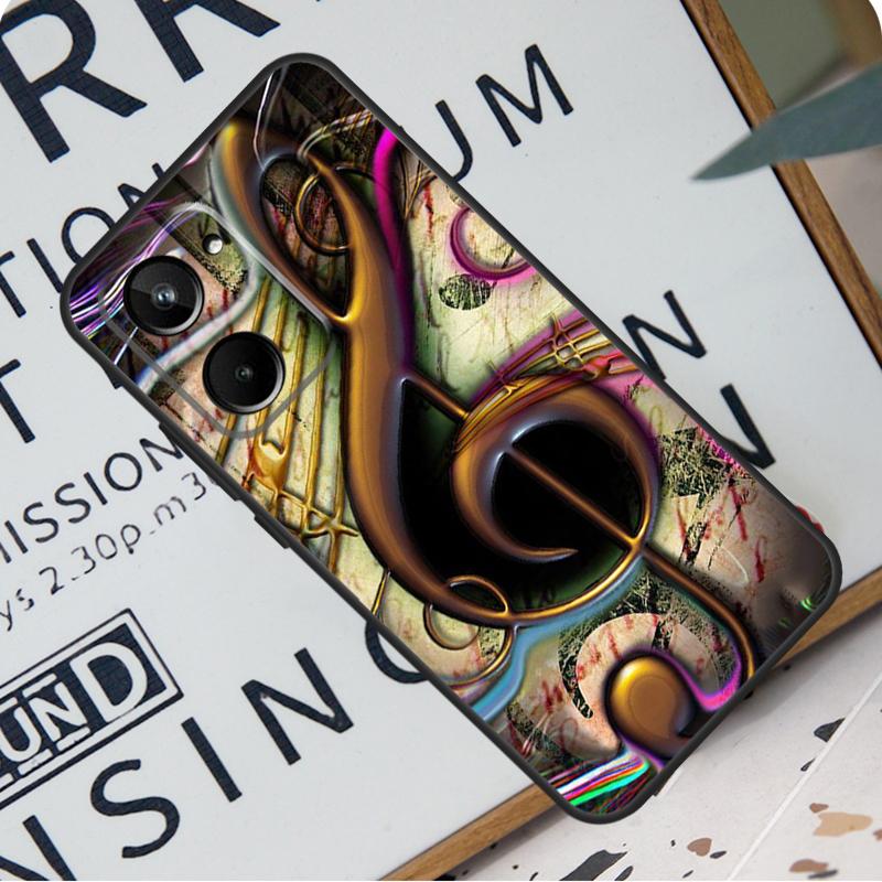 Treble Clef Music Note For Realme 12 Pro Plus 9 10 11 GT5 C51 C31 C67 C55 C53 C35 C33 C30 C21Y C25s GT Neo 6 Case