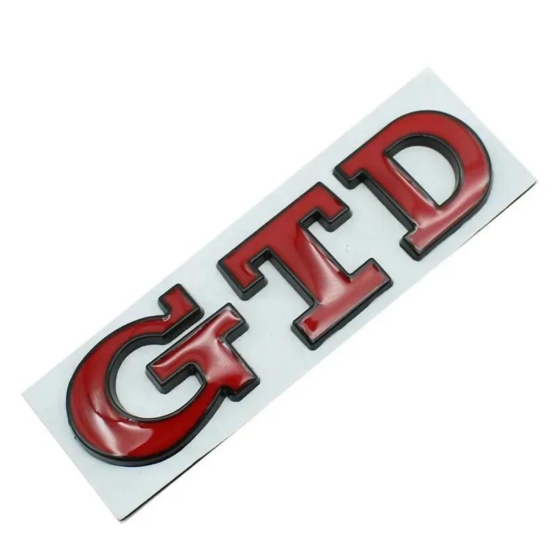 Adesivo Emblema 3D Metal Logotipo GTD Carro Porta Traseira Tronco Grade Dianteira Para Polo GTD MK4 MK5 MK6 MK7 Golf 4 5 6 7 Acessórios Automotivos