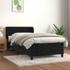 Vidaxl Continental Bed with Mattress, Black, Velvet 90X200 Cm