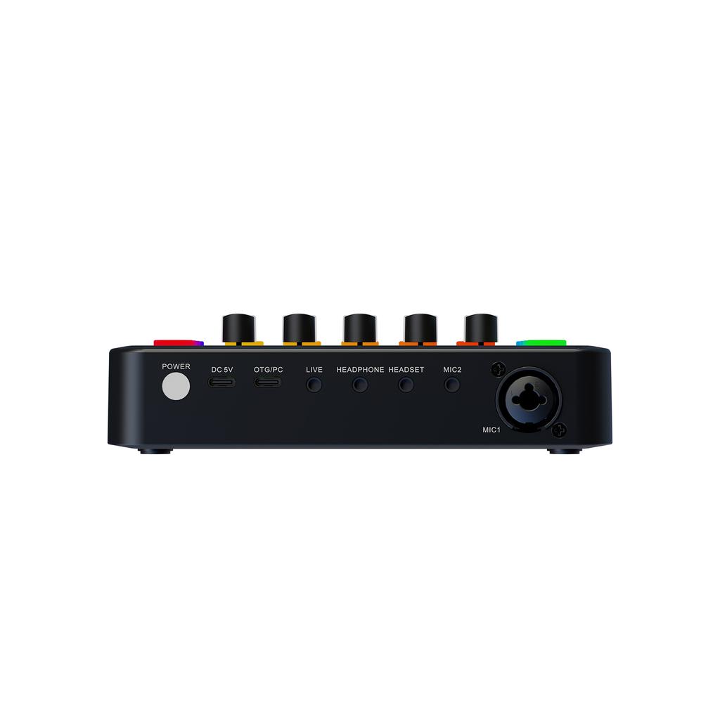 Podcast Equipment Bundle, Streaming Audio Interface Kit with Condenser Microphone, Noise Reduction, Live Sound Card