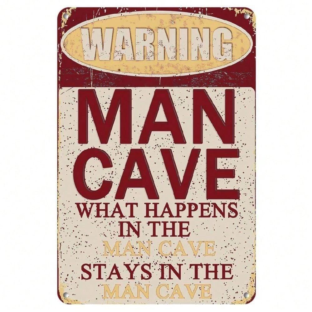 

Vintage Metal Poster Funny Warning Sign for Bar Garage Wall Decor